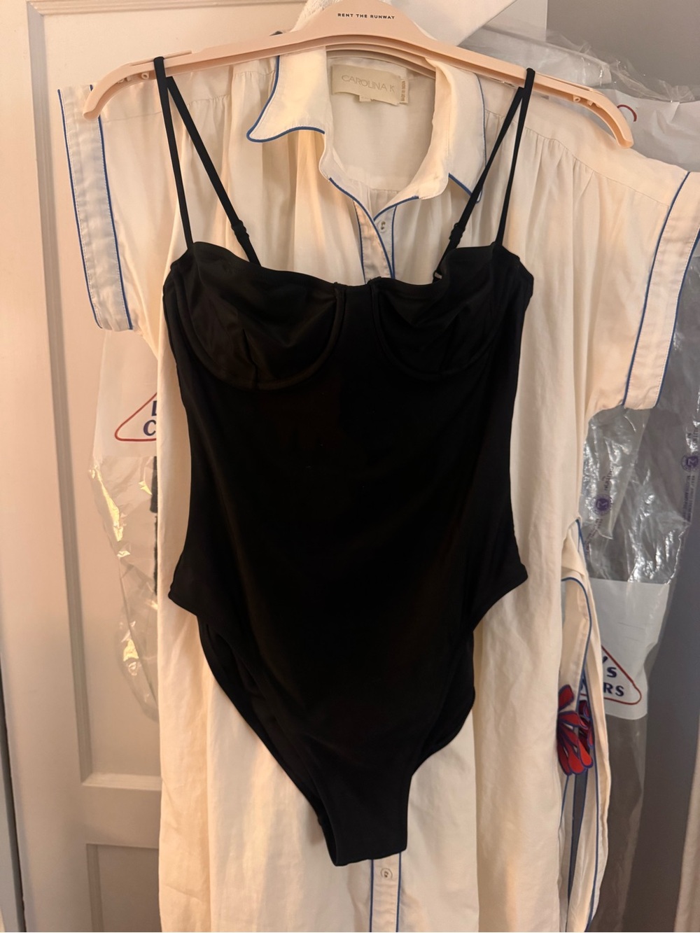 J. Crew Black One-Piece Swimsuit with Built-In Cups
